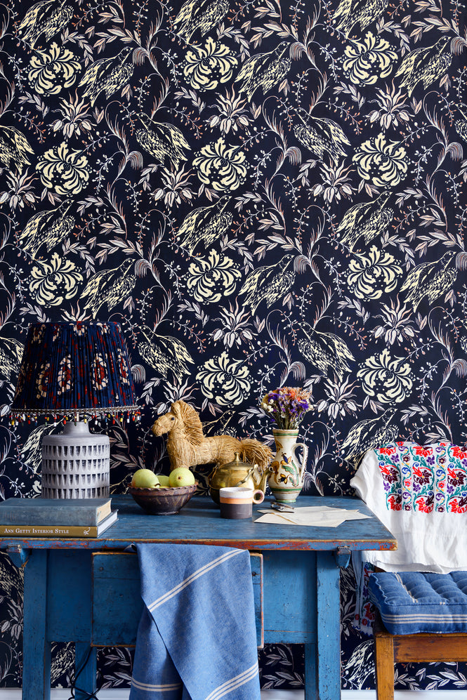 MINDTHEGAP / TRANSYLVANIAN ROOTS / FOLK EMBROIDERY Indigo WP30016