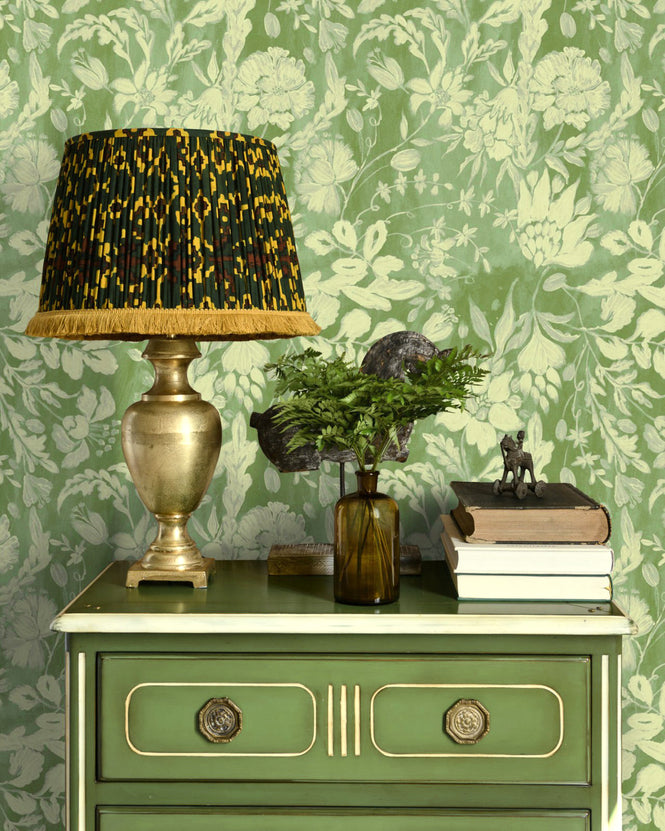 MINDTHEGAP / TRANSYLVANIAN ROOTS / FLOWERY ORNAMENT Bud Green WP30035