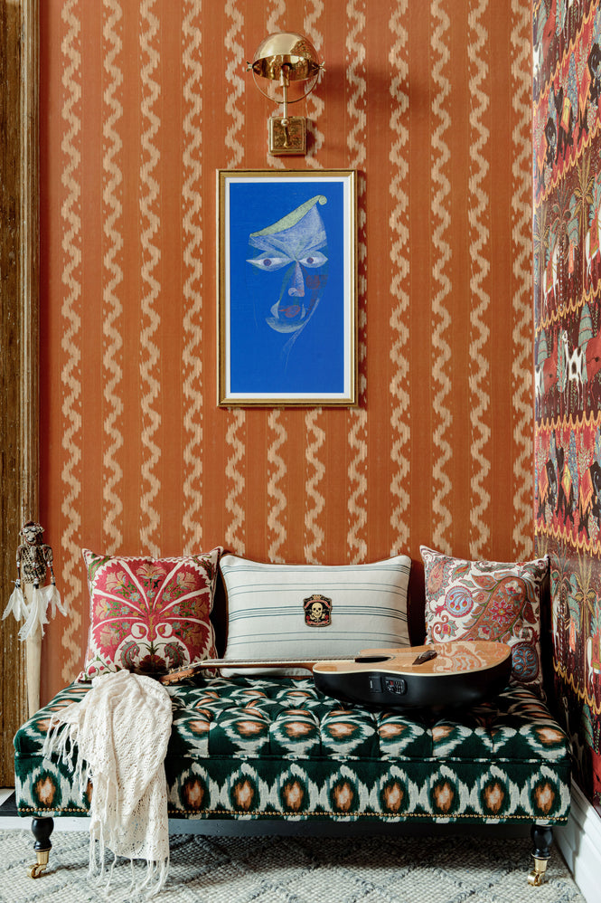 MINDTHEGAP / WOODSTOCK / VINTAGE IKAT Apricot WP30101