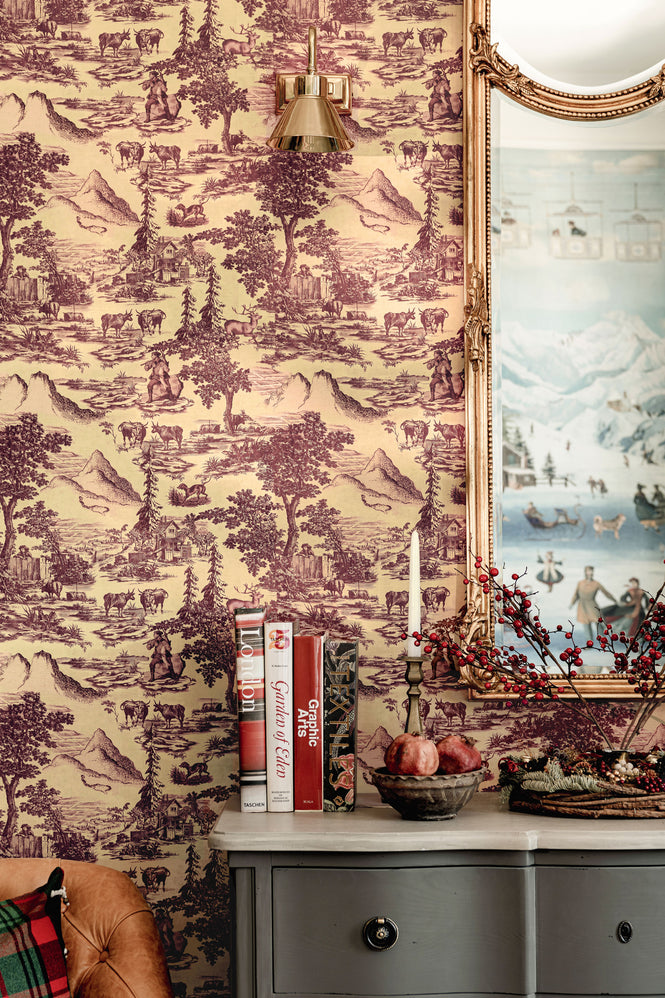 MINDTHEGAP / TYROL / TOILE DU TYROL Burgundy WP30147