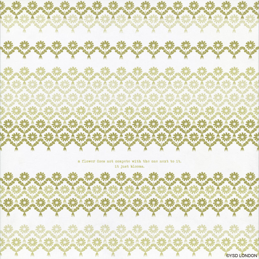 はがせる 壁紙 【Hattan Pattern】YSD LONDON / TEDDY'S DANDELION グリーン HYSD-13(6枚セット)