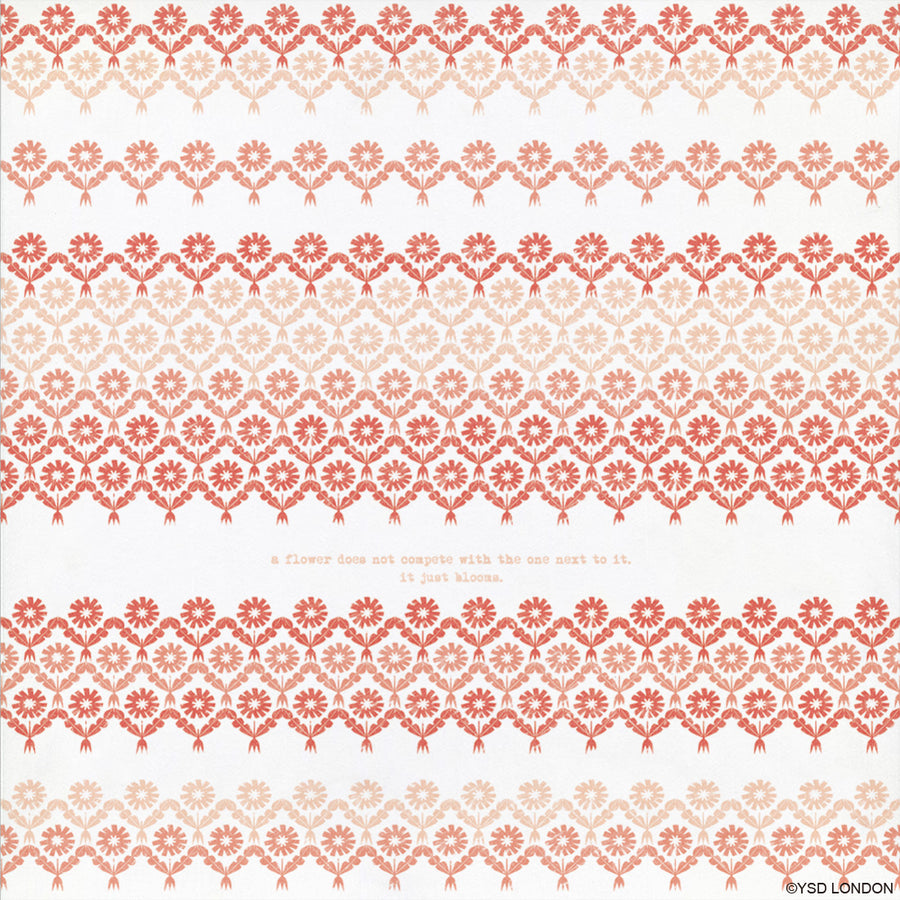 はがせる 壁紙 【Hattan Pattern】YSD LONDON / TEDDY'S DANDELION オレンジ HYSD-14(6枚セット)