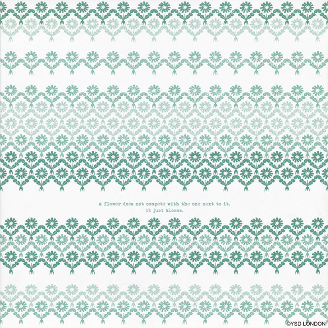 はがせる 壁紙 【Hattan Pattern】YSD LONDON / TEDDY'S DANDELION ティール HYSD-15(6枚セット)