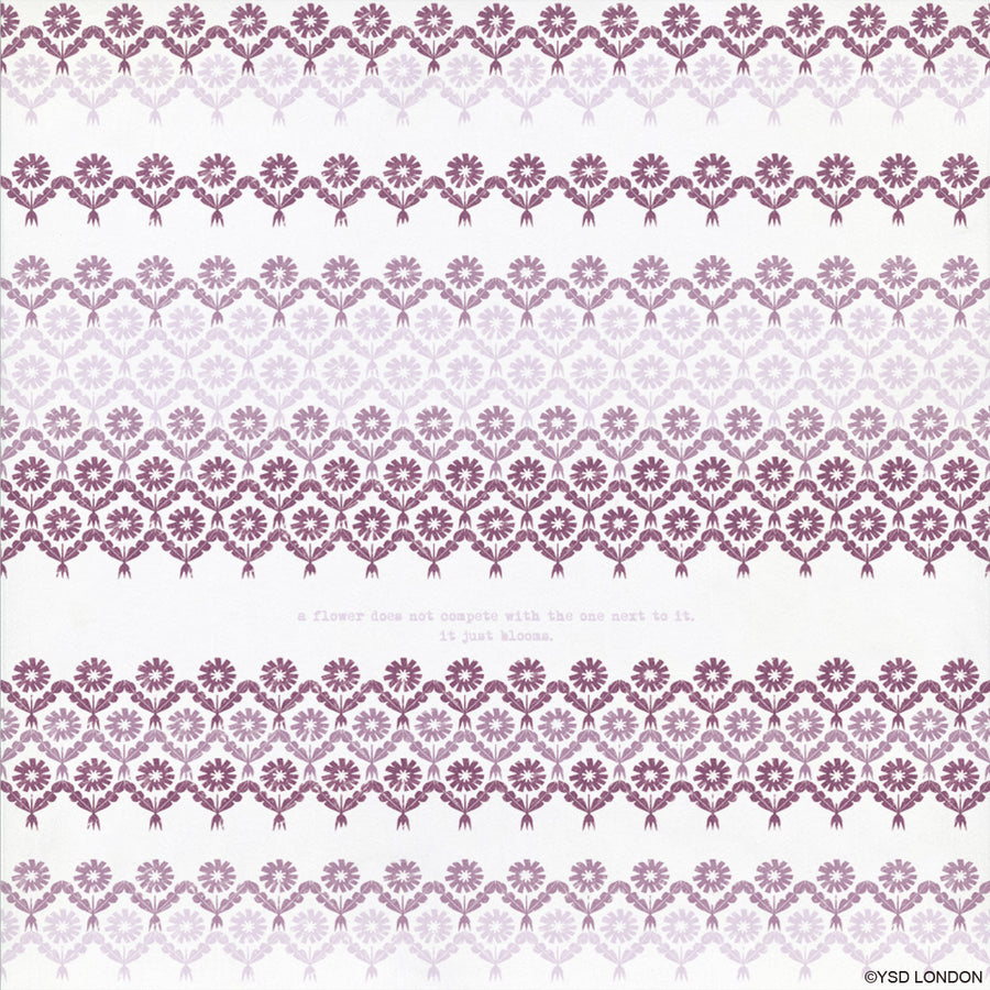はがせる 壁紙 【Hattan Pattern】YSD LONDON / TEDDY'S DANDELION バイオレット HYSD-16(6枚セット)