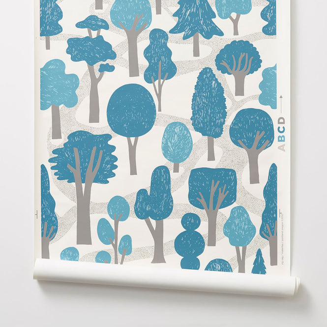 Makelike /  Zig Zag Wallpaper Bright Blue