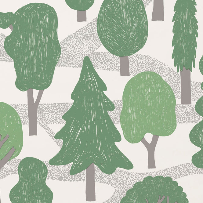 Makelike /  Zig Zag Wallpaper Green